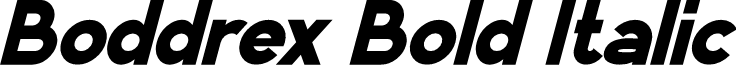 Boddrex Bold Italic