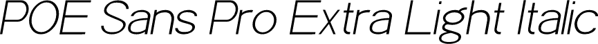 POE Sans Pro Extra Light Italic