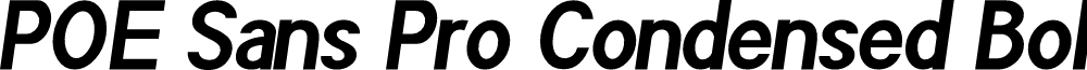 POE Sans Pro Condensed Bold Italic